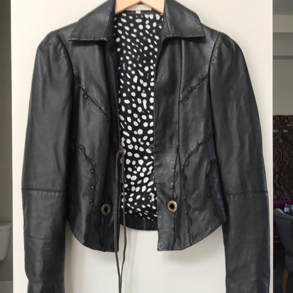 Roberto Cavalli leather jackets.